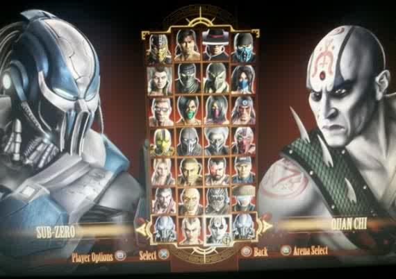 mortal kombat 9 characters select screen. Mortal Kombat Character